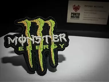 Patch Emblema Monster Energy Bordado com Velcro