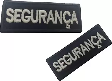 Patch Emblema Tarja Segurança Bordado com Velcro