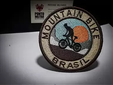 Patch Emblema Mountainbike Brasil Bordado com Velcro