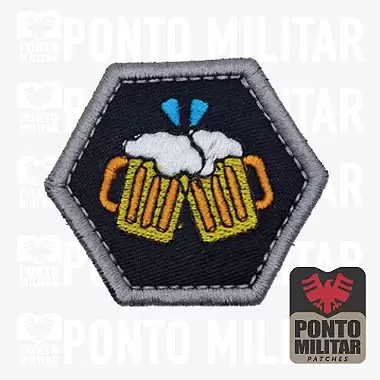 Patch Emblema Chopp Bordado com Velcro
