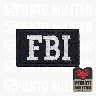 Patch Emblema Tarja FBI Bordado com Velcro
