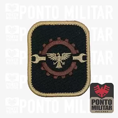 Patch Emblema Tag Engenheiro Bordado com Velcro