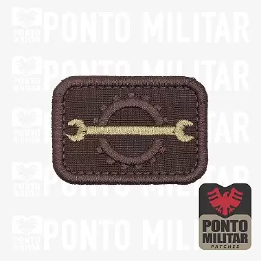 Patch Emblema Engenheiro Tag Patente Capacete Bordado com Velcro