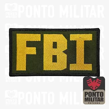 Patch Emblema Tarja FBI Grande Bordado com Velcro
